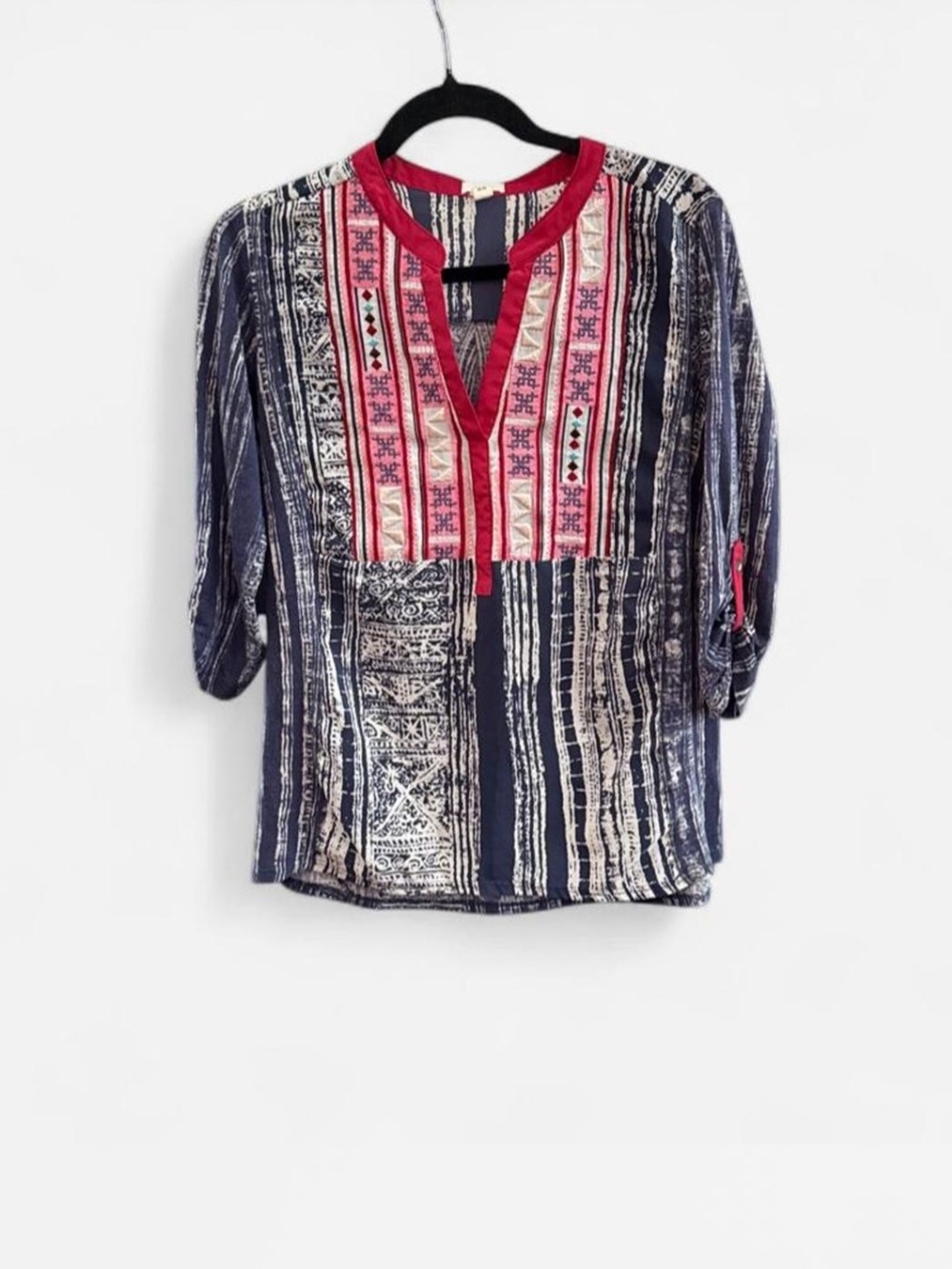 Tiny Anthropologie tunic top peasant embroidered hippie boho indie size XS